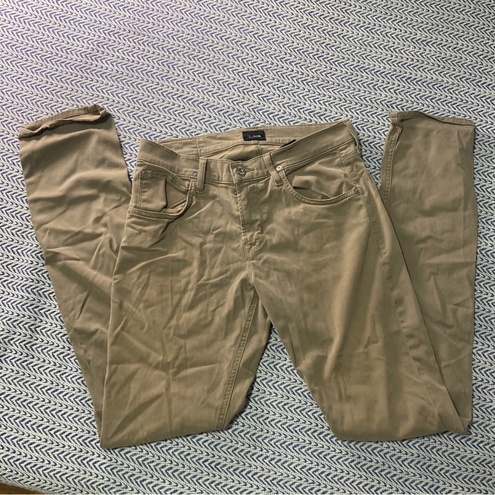 Hudson Blake Slim Straight Zip Fly Men’s Pants Size 30 Beige Khaki